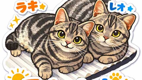 レオとラキのイラスト