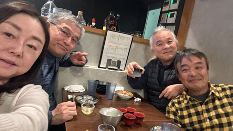 気のおけない面々と新年会