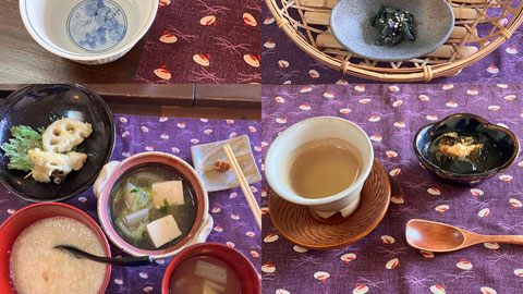 草花宿のヘルシーなランチ