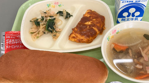 ネギ未使用の給食